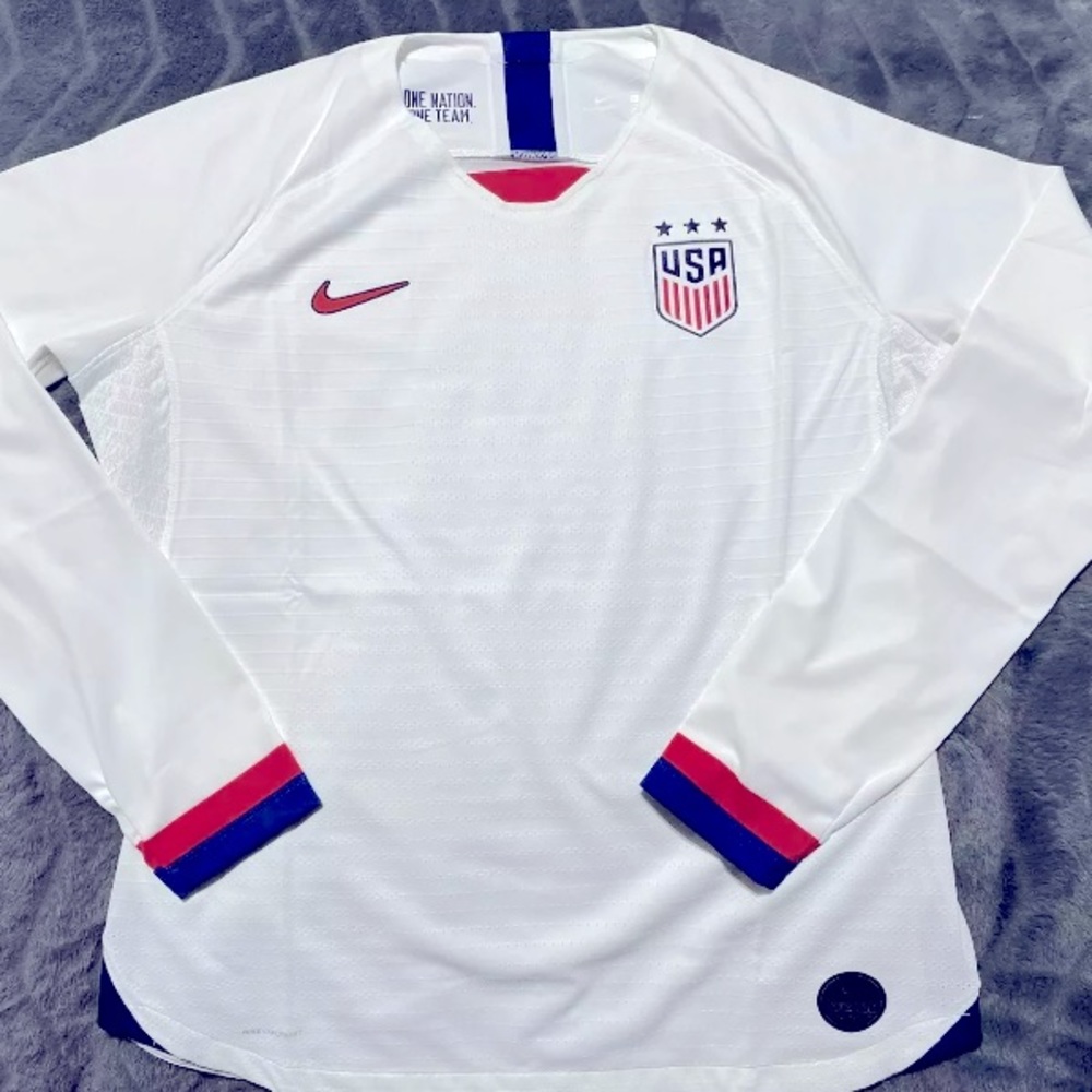 New Nike Vaporknit Team USA Soccer Jersey Longsleeve AH9650-100 White Women’s L